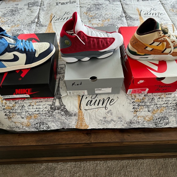 All shoes/boots are a 11, besides CB 94’s 11.5, and cinnamon Timberland 10.5. - Picture 2 of 5